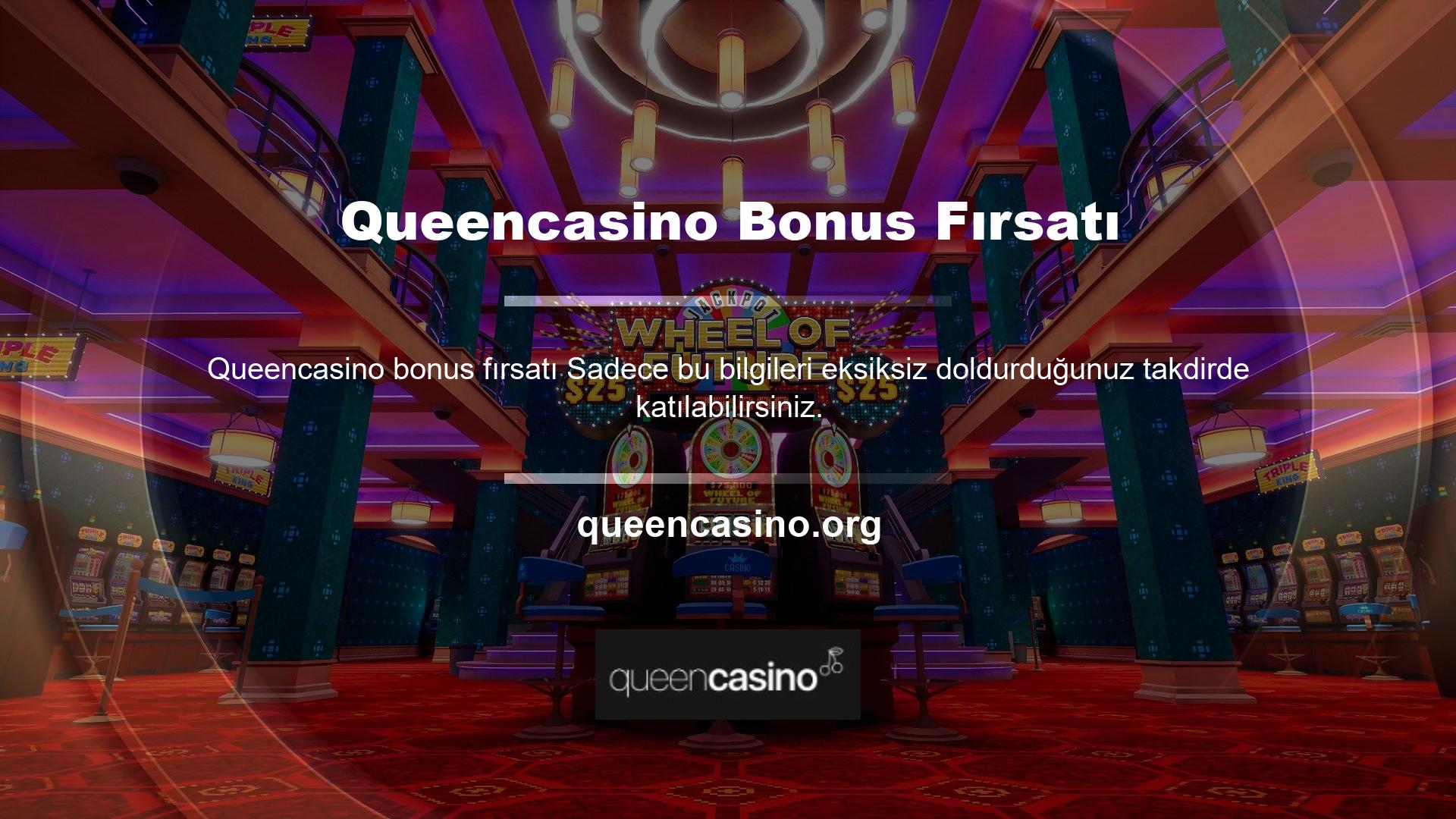 Queencasino bonus fırsatı