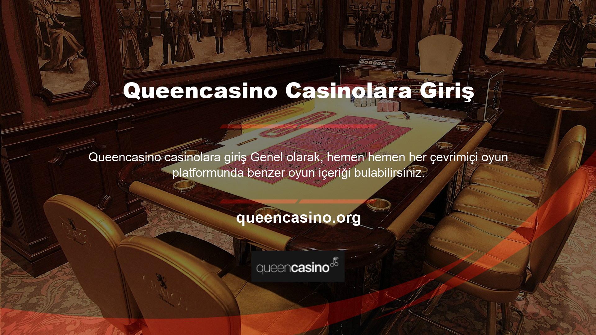 Queencasino casinolara giriş