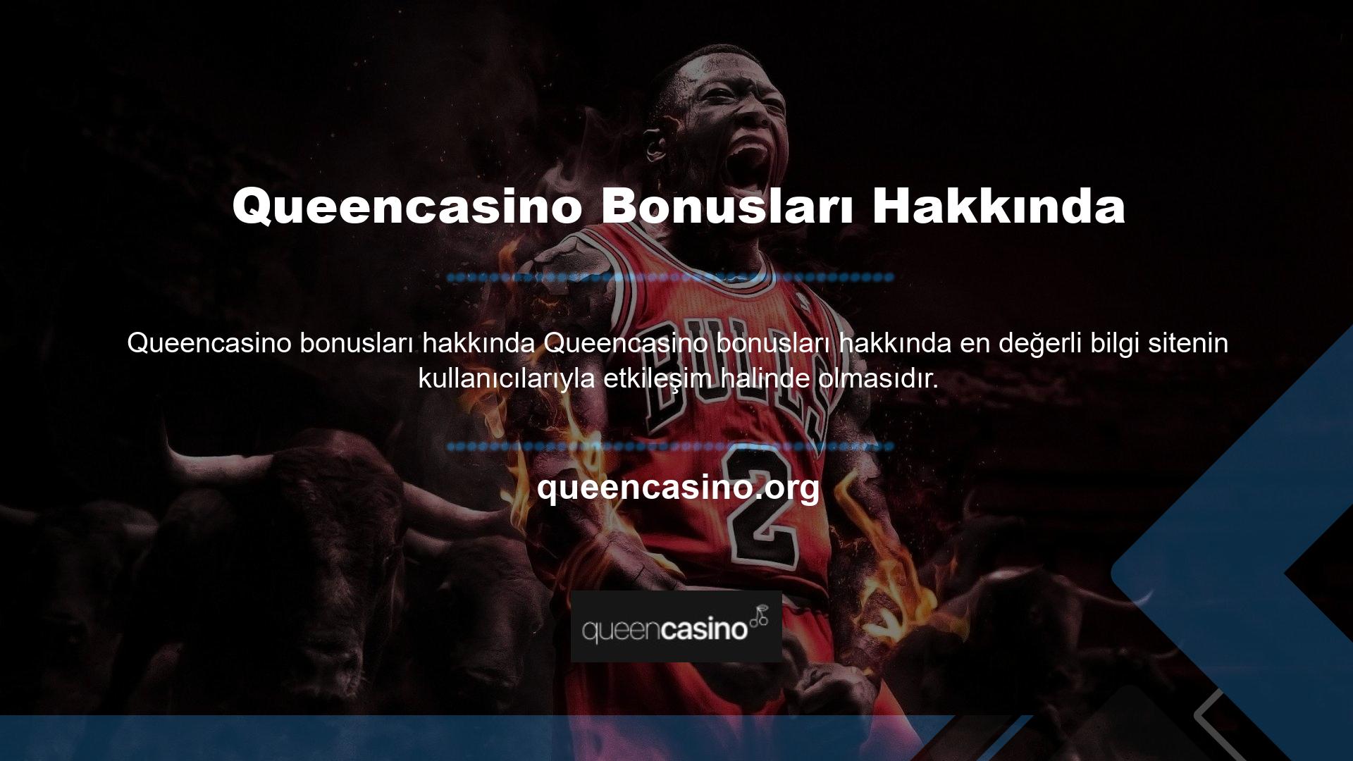Queencasino casino bonusunun yanı sıra ön plana çıkan ve onay puanı yüksek olan spor bahisleri bonusu da kullanıcıların ilgisini çekmekte ve tanıtımı yapılmaktadır