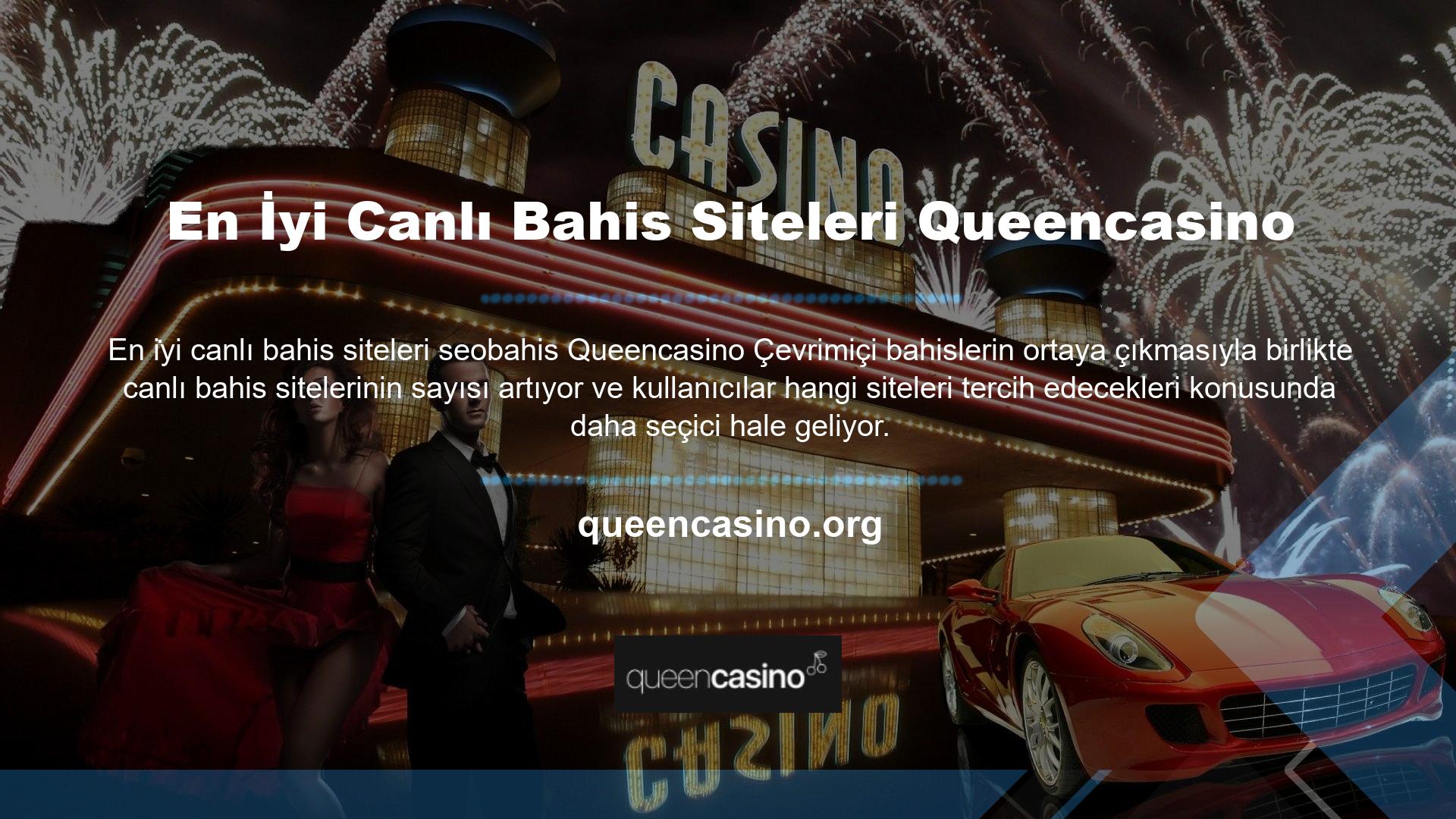 En popüler çevrimiçi bahis sitelerinden biri olan Queencasino, Türkiye'de faaliyet göstermektedir