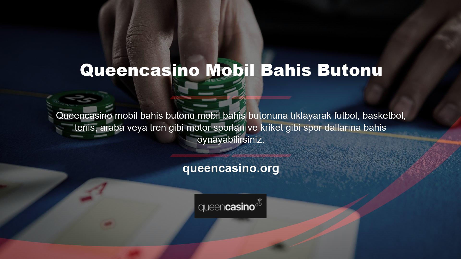Oynarken casino oynamak için 'Mobil Canlı Bahis' butonuna tıklamanız yeterlidir